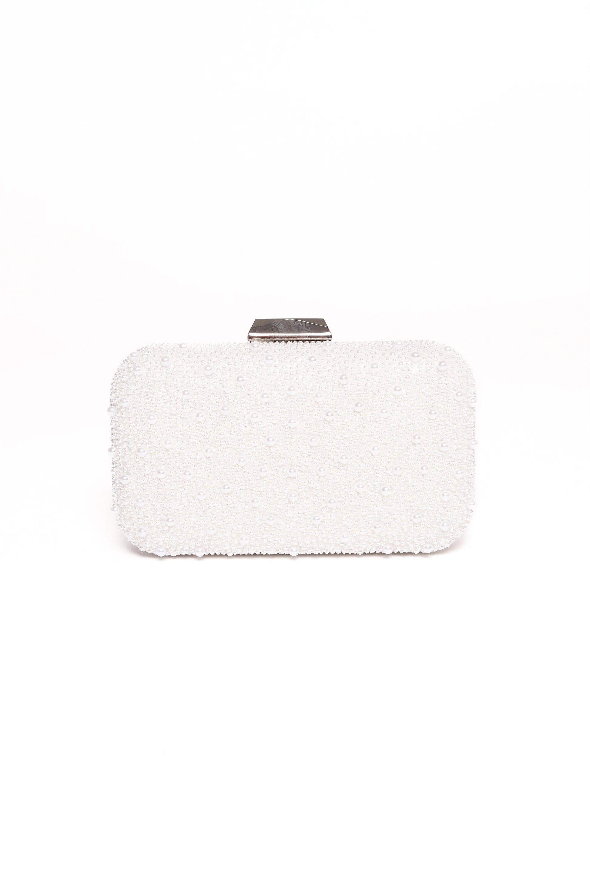 Beaded Faux Pearl Clutch