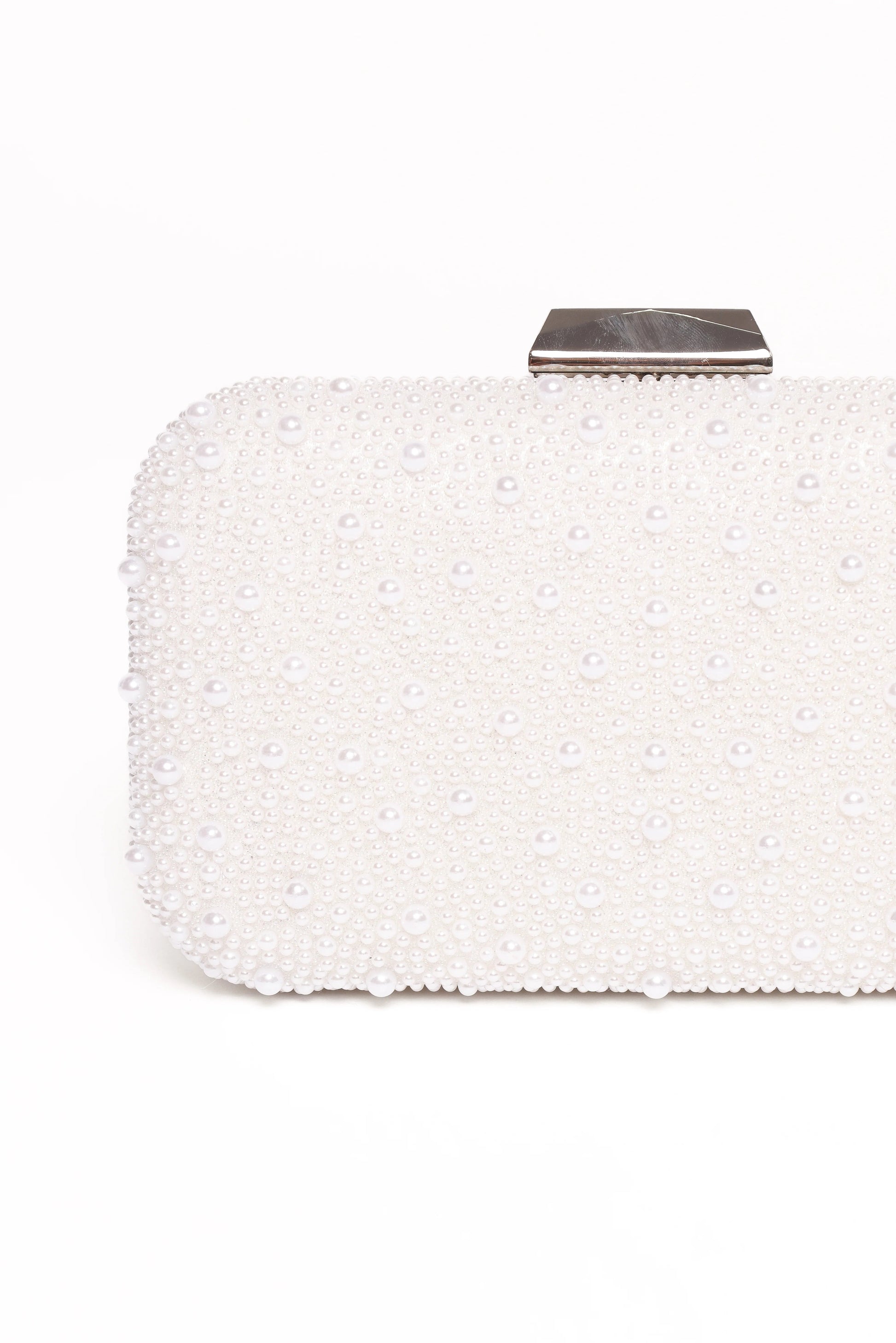 Beaded Faux Pearl Clutch