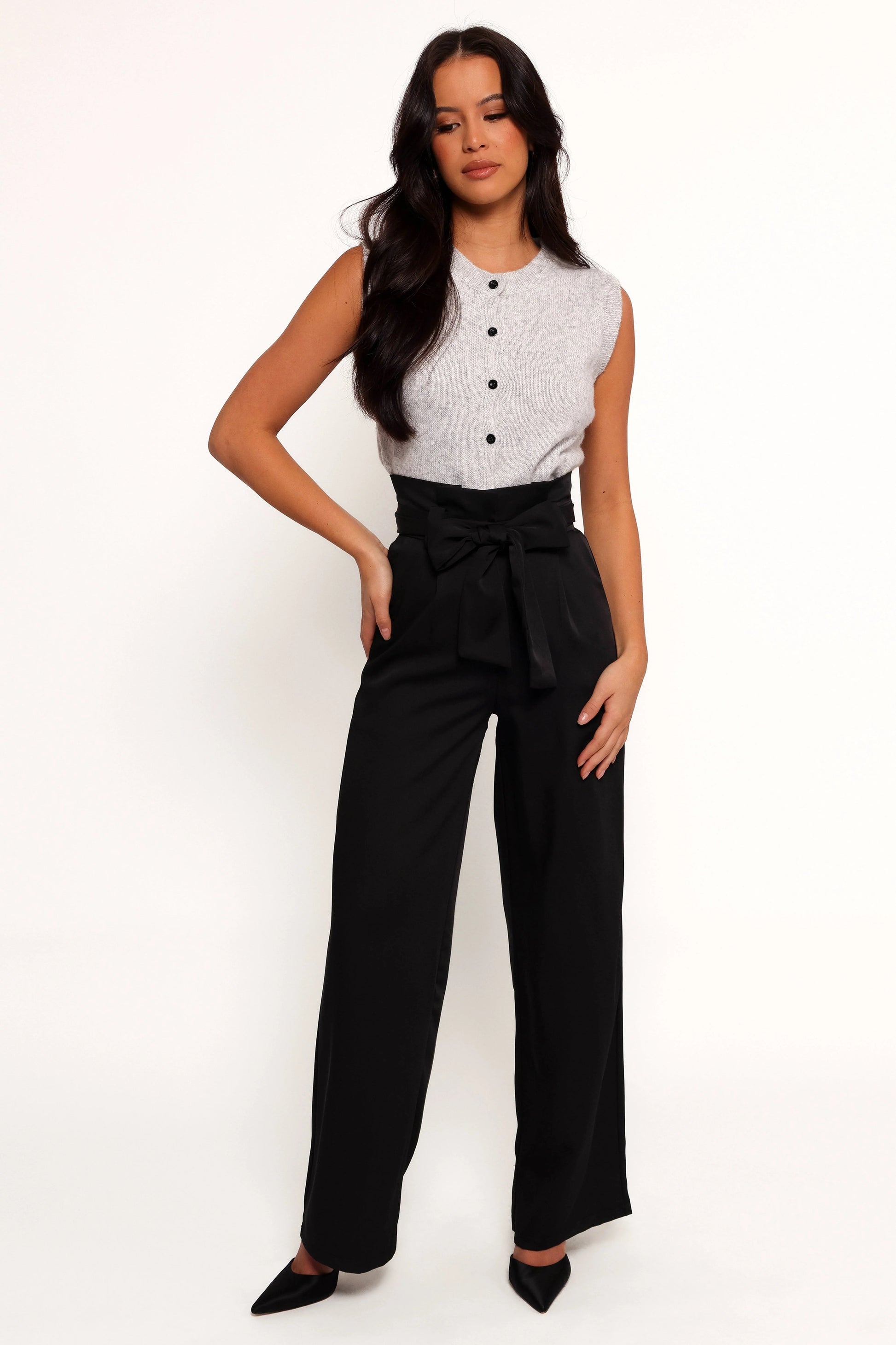 Button-Front Knit Vest