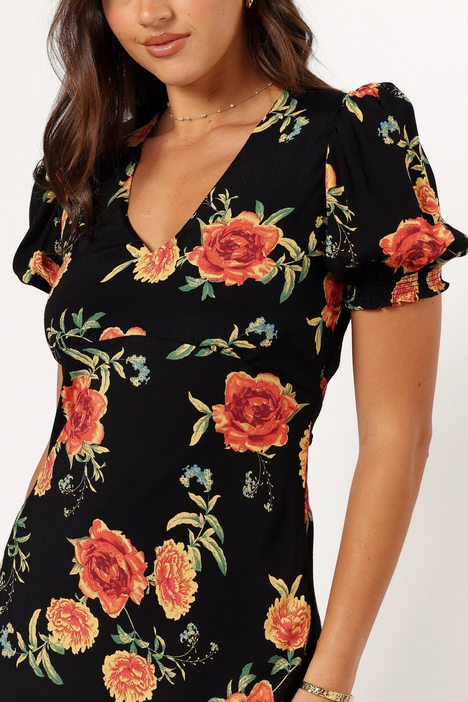 Christine V-Neck Tie-Waist Midi Dress