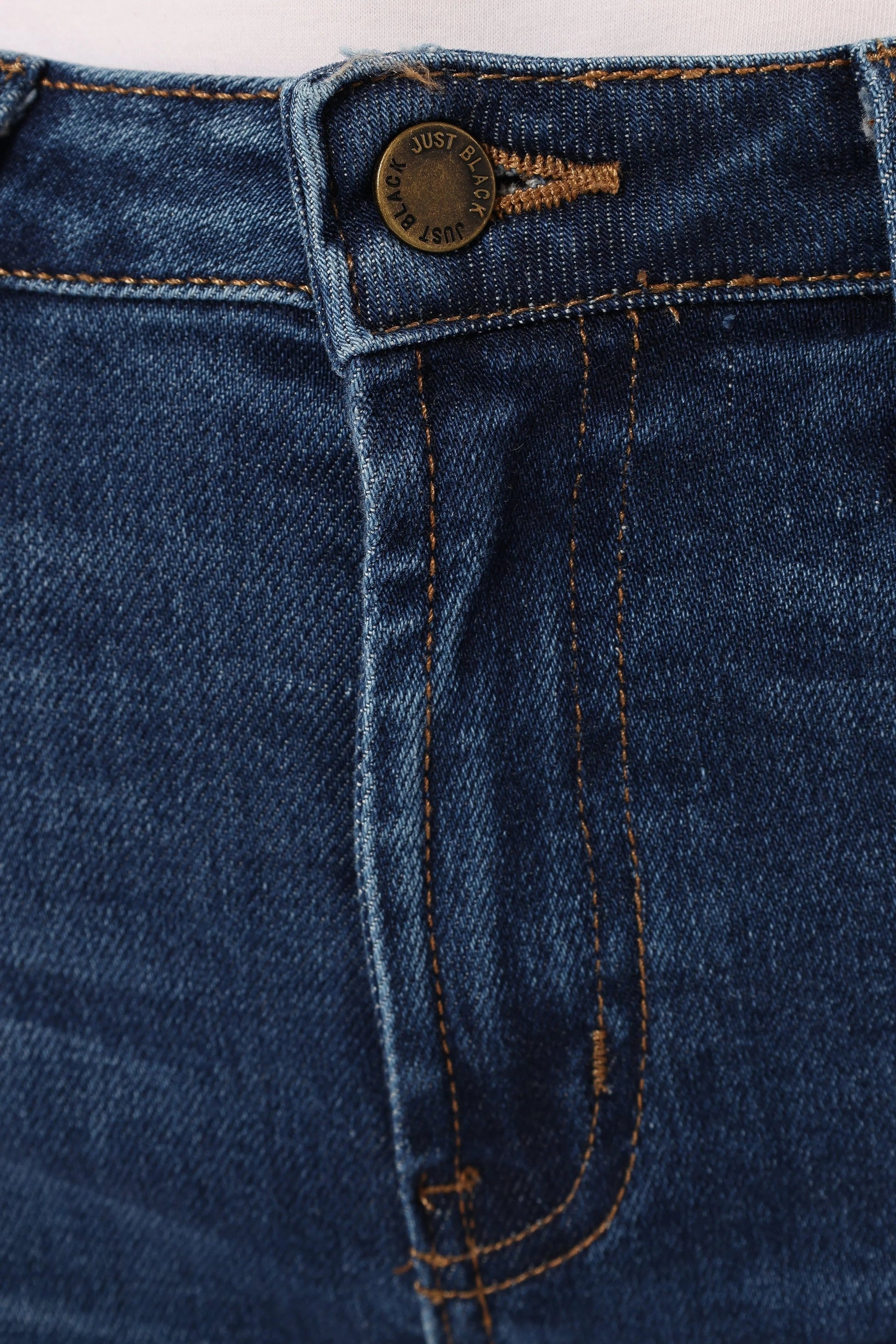 Contrast Stitch Wide-Leg Denim Jeans