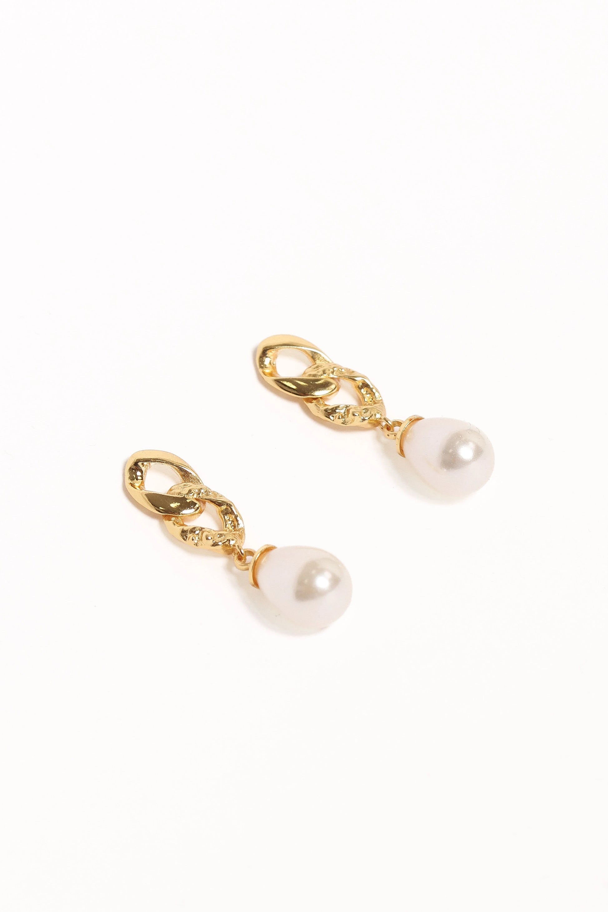 Pearl Drop Stud Earrings