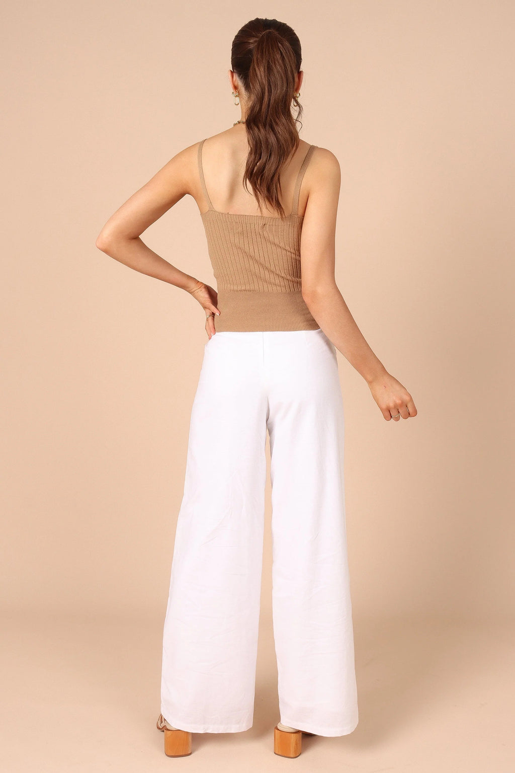 Ribbed V-Neck Knit Tank