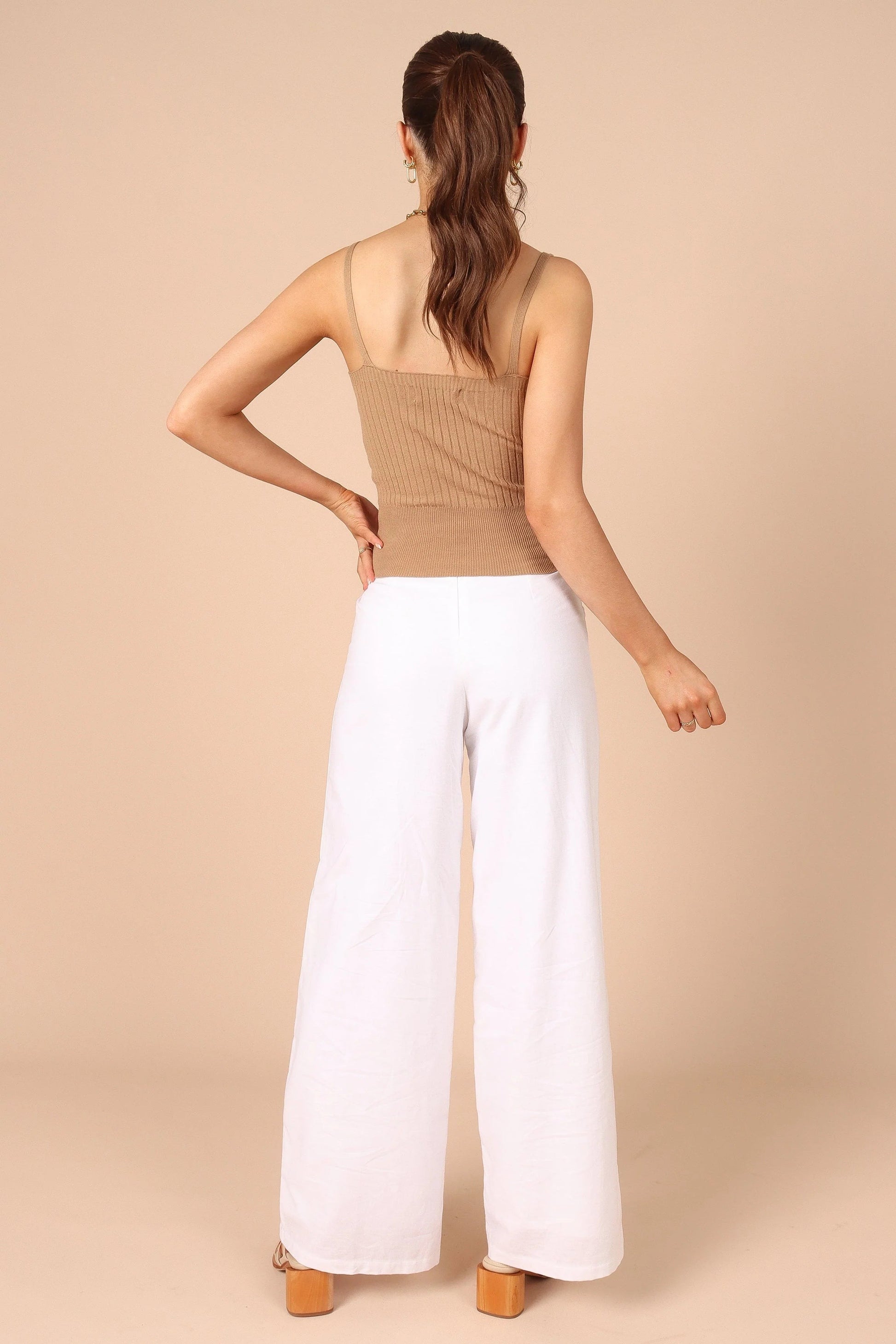 Ribbed V-Neck Knit Tank
