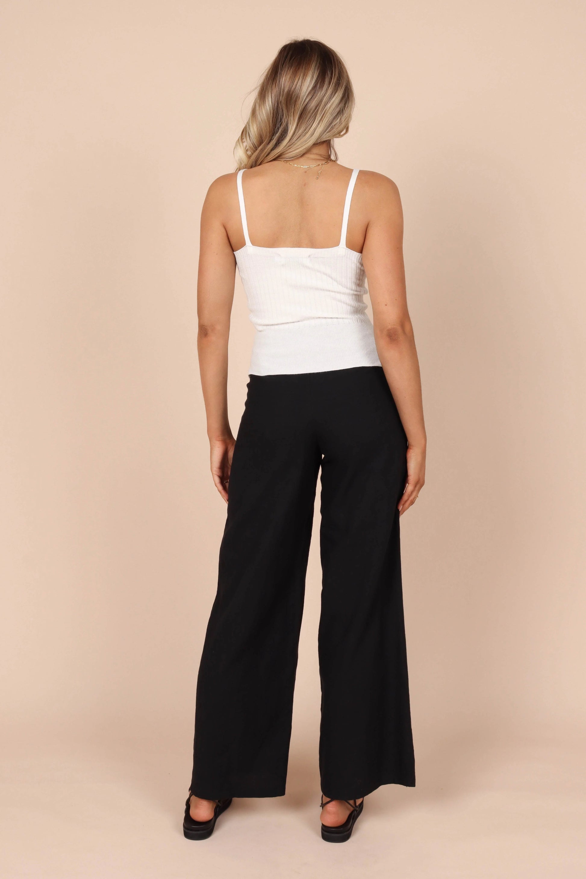 Ribbed V-Neck Knit Tank