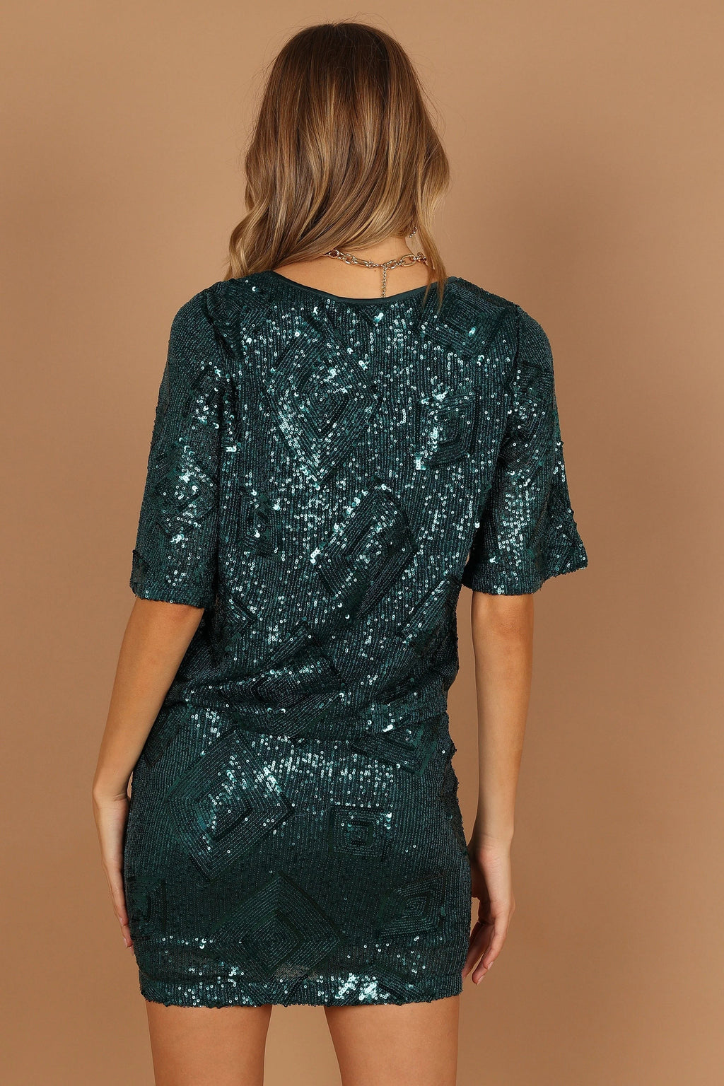 Sequin Ruffle Mini Skirt