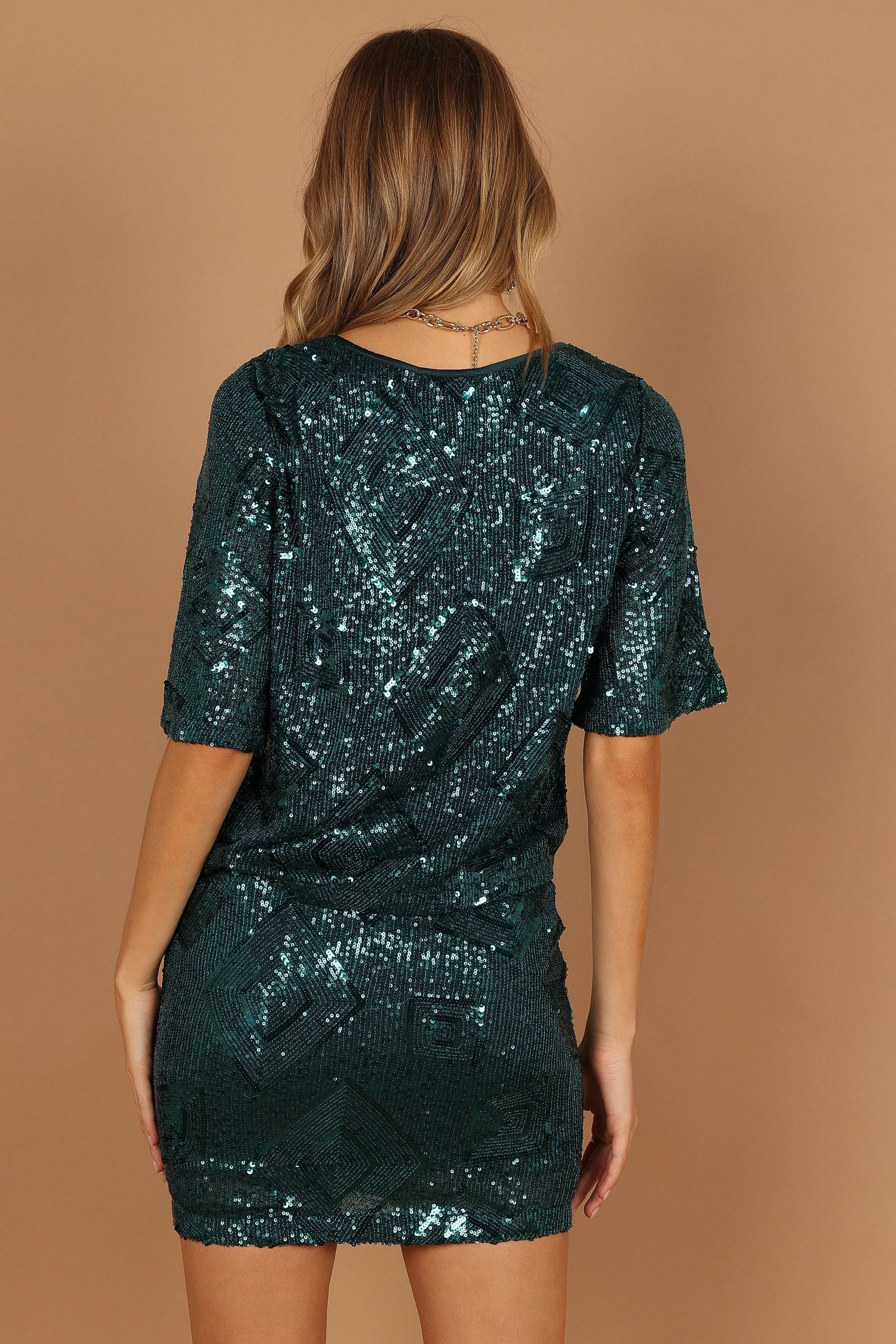 Sequin Ruffle Mini Skirt