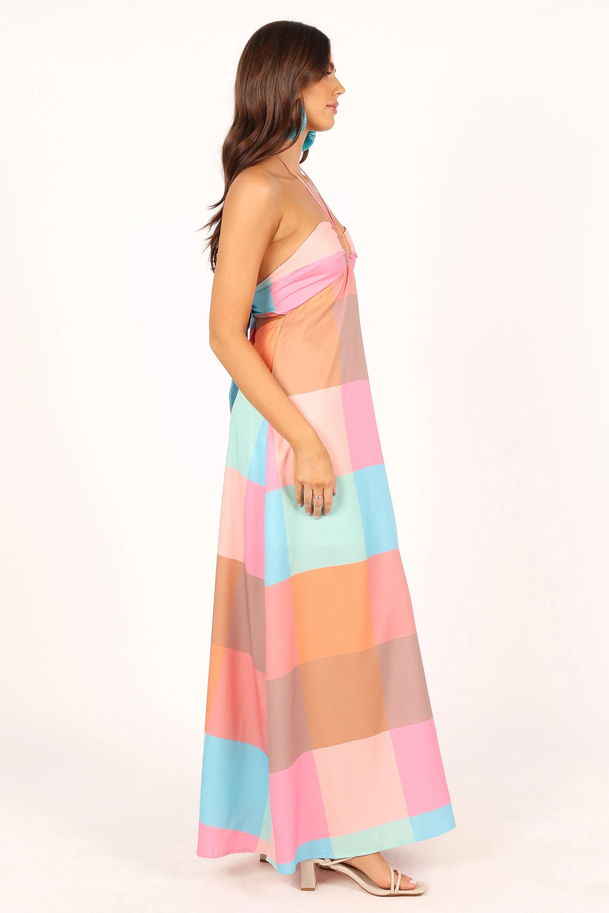 Tie-Back Halterneck Maxi Dress