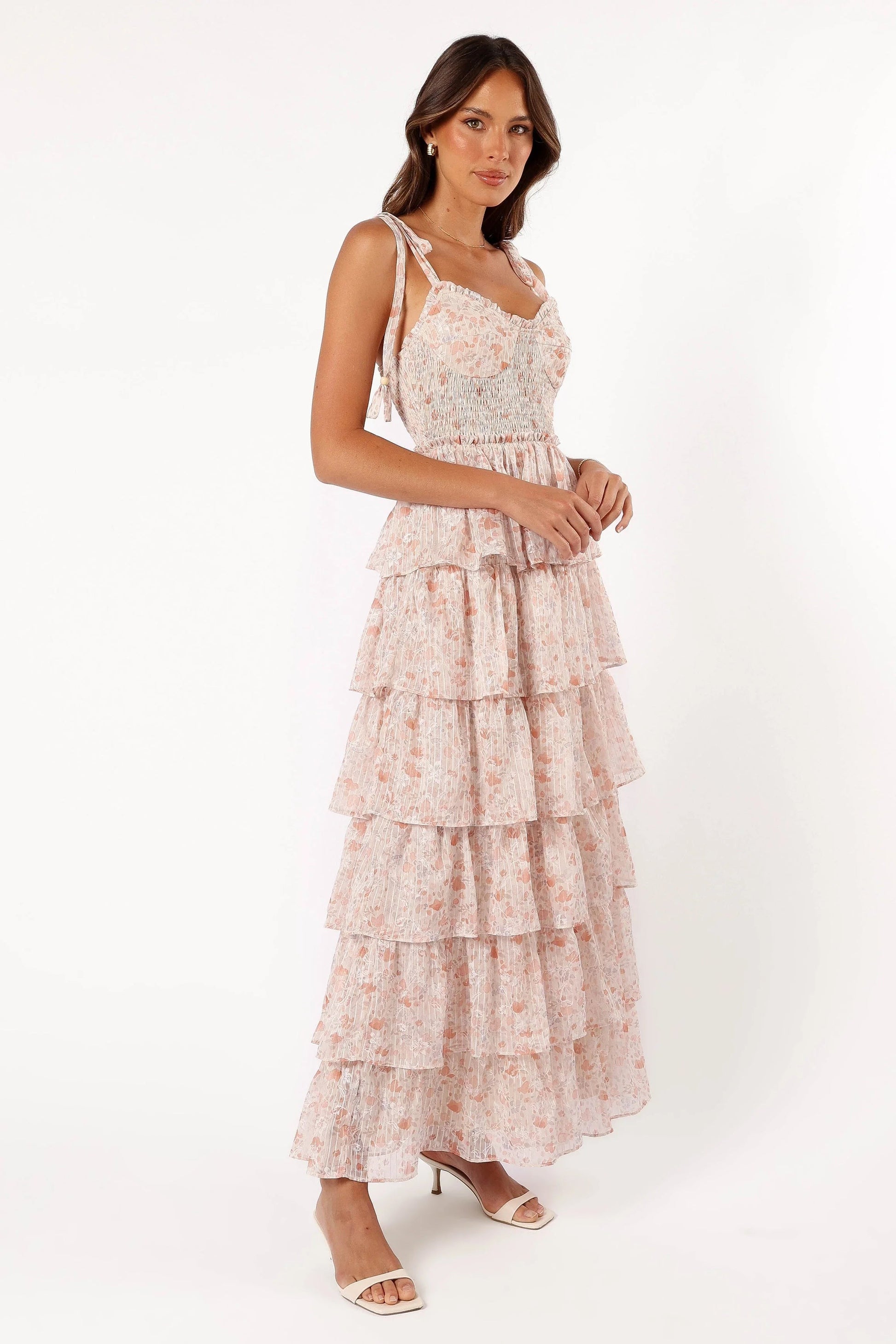 Tiered Sweetheart Maxi Dress