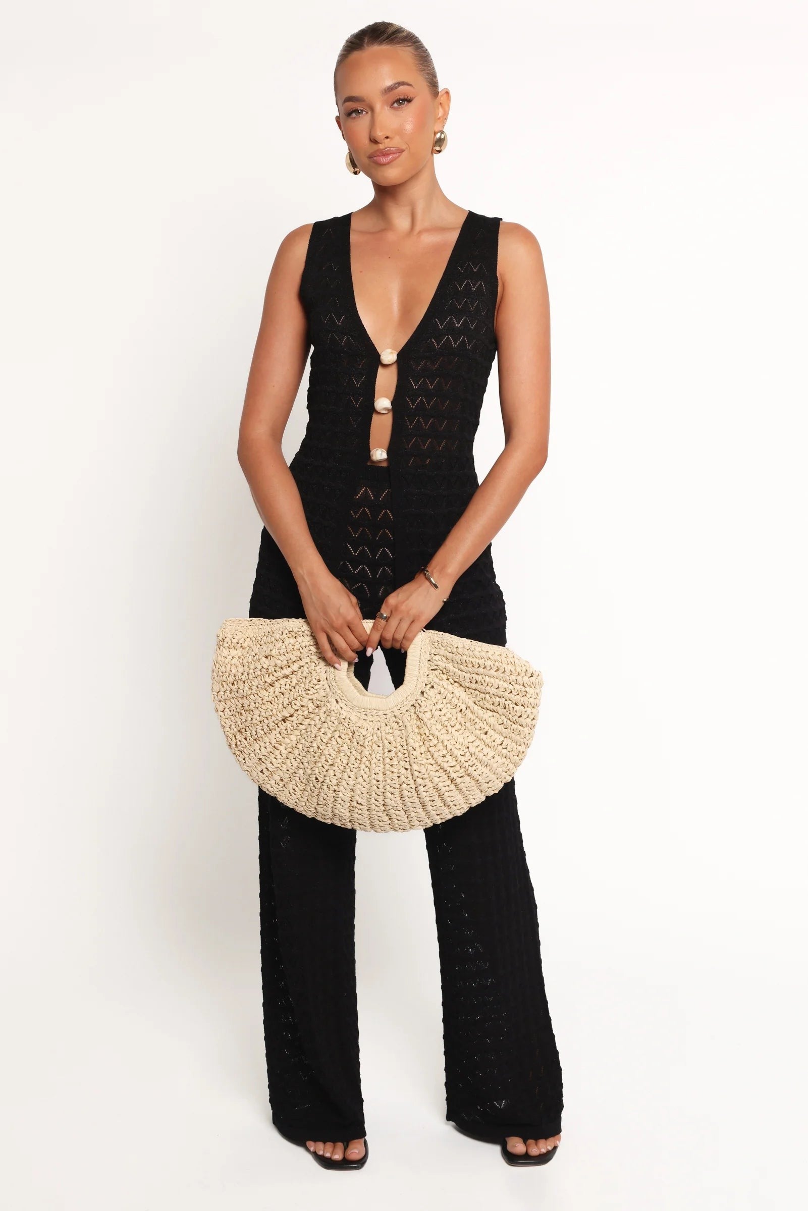 Woven Straw Tote Bag