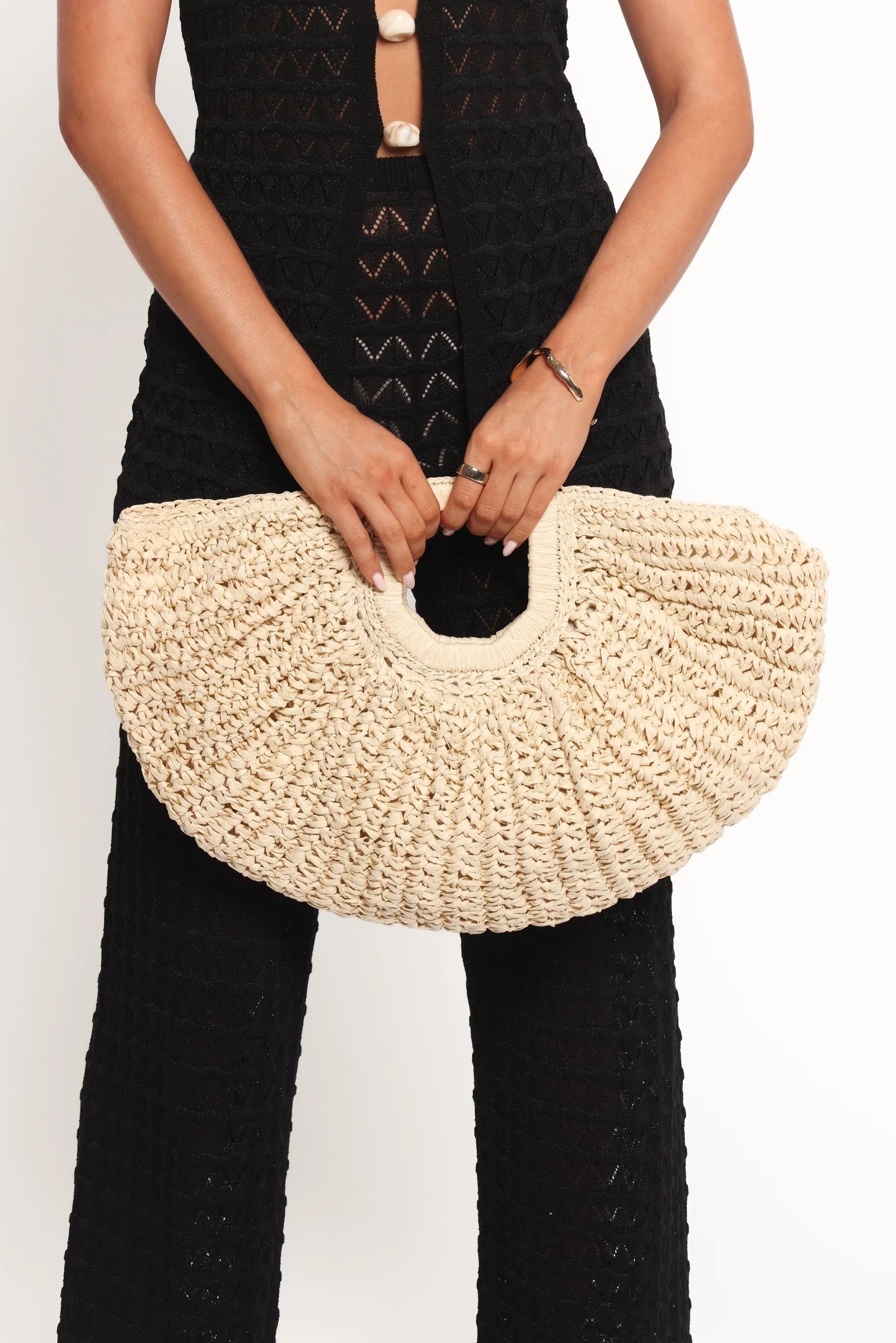 Woven Straw Tote Bag